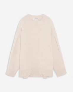 Lanvin WOOL AND CASHMERE ROUND-NECK CAPE SWEATER