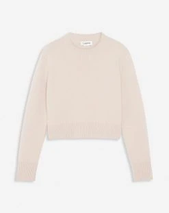 Lanvin CROPPED WOOL AND CASHMERE CREWNECK SWEATER