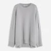 Lanvin ROUND NECK CAPE BACK JUMPER IN WOOL AND CASHMERE
