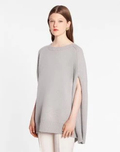 Lanvin ROUND NECK CAPE BACK JUMPER IN WOOL AND CASHMERE -Lanvin Fashion rw po0018 k102 p2312c