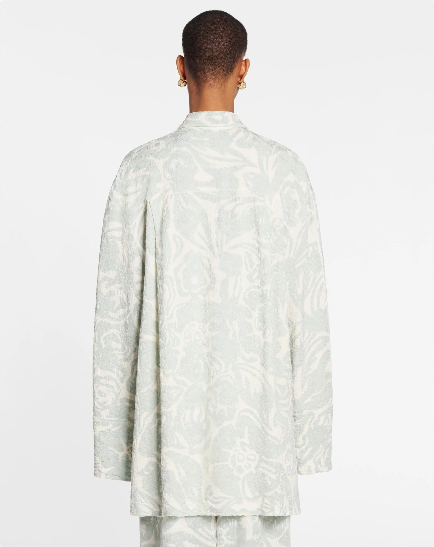 Lanvin FLOWER PRINT LONG SLEEVE OVERSIZED RELAXED SHIRT 6 Lanvin FLOWER PRINT LONG SLEEVE OVERSIZED RELAXED SHIRT - Image 4
