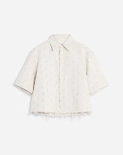 Lanvin BOXY DENIM SHIRT WITH EMBROIDERY