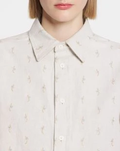 Lanvin BOXY DENIM SHIRT WITH EMBROIDERY -Lanvin Fashion rw si0115 d061 e2302 e