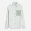 Lanvin LONG SLEEVE SHIRT WITH EMBROIDERED POCKET