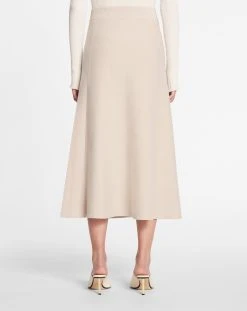 Lanvin FLARED MIDI SKIRT IN WOOL AND CASHMERE -Lanvin Fashion rw st0007 k400 a23030 d 7604d4d1 a202 42aa a403 acd9c1f8b2b8