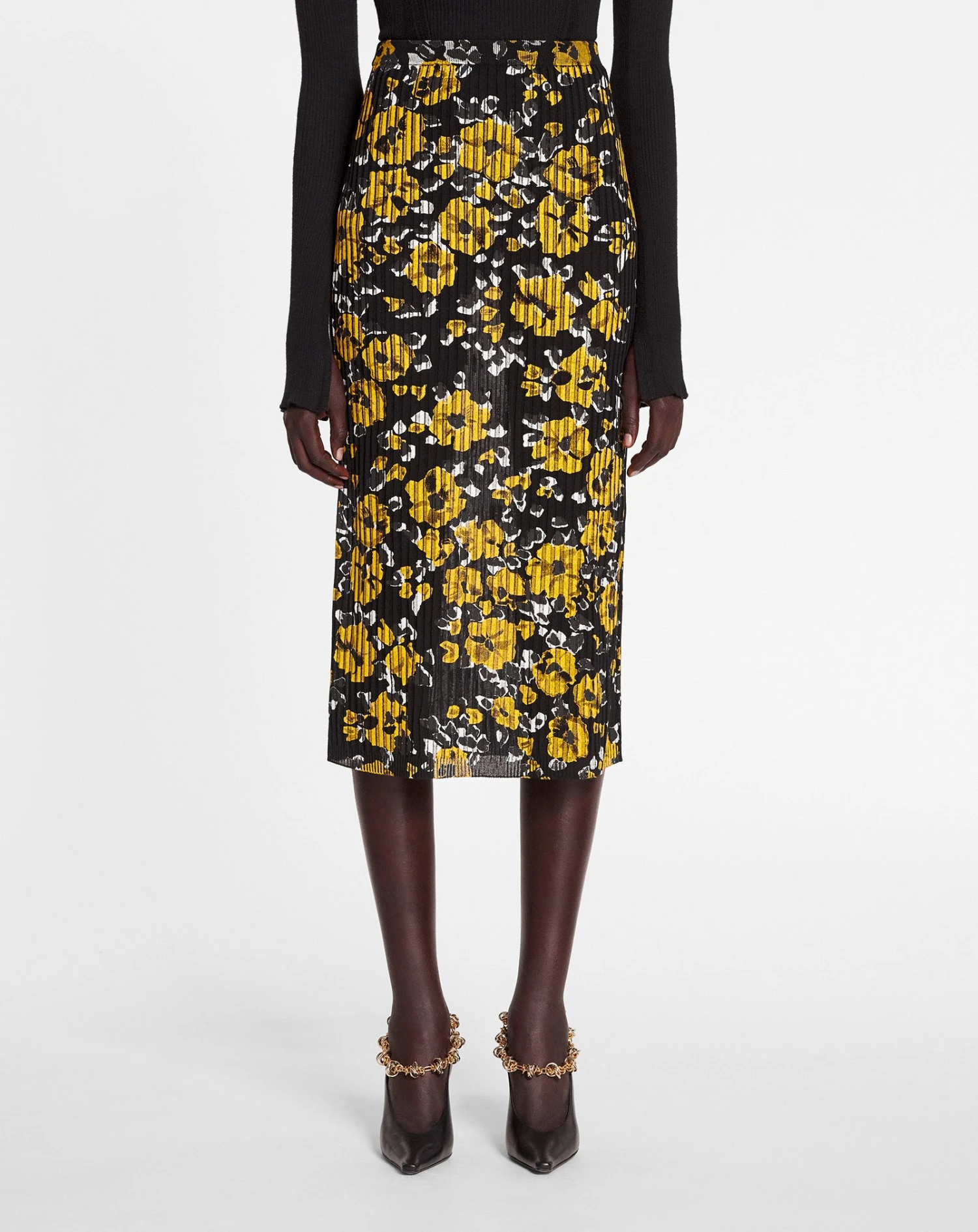 Lanvin PRINTED SILK AND COTTON MIDI SKIRT 5 Lanvin PRINTED SILK AND COTTON MIDI SKIRT - Image 3