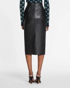 Lanvin LEATHER MIDI PENCIL SKIRT -Lanvin Fashion rw st0101 l033 h2210 d f371bc0f 6f2b 427b 88a0 b32f39d270b7