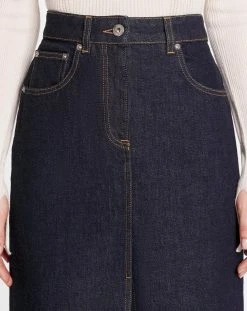 Lanvin MID-LENGTH STRAIGHT DENIM SKIRT 12 Lanvin MID-LENGTH STRAIGHT DENIM SKIRT -Lanvin Fashion rw st0105 d006 a2329 e