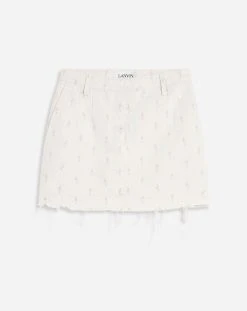 Lanvin DENIM MINI SKIRT WITH EMBROIDERY