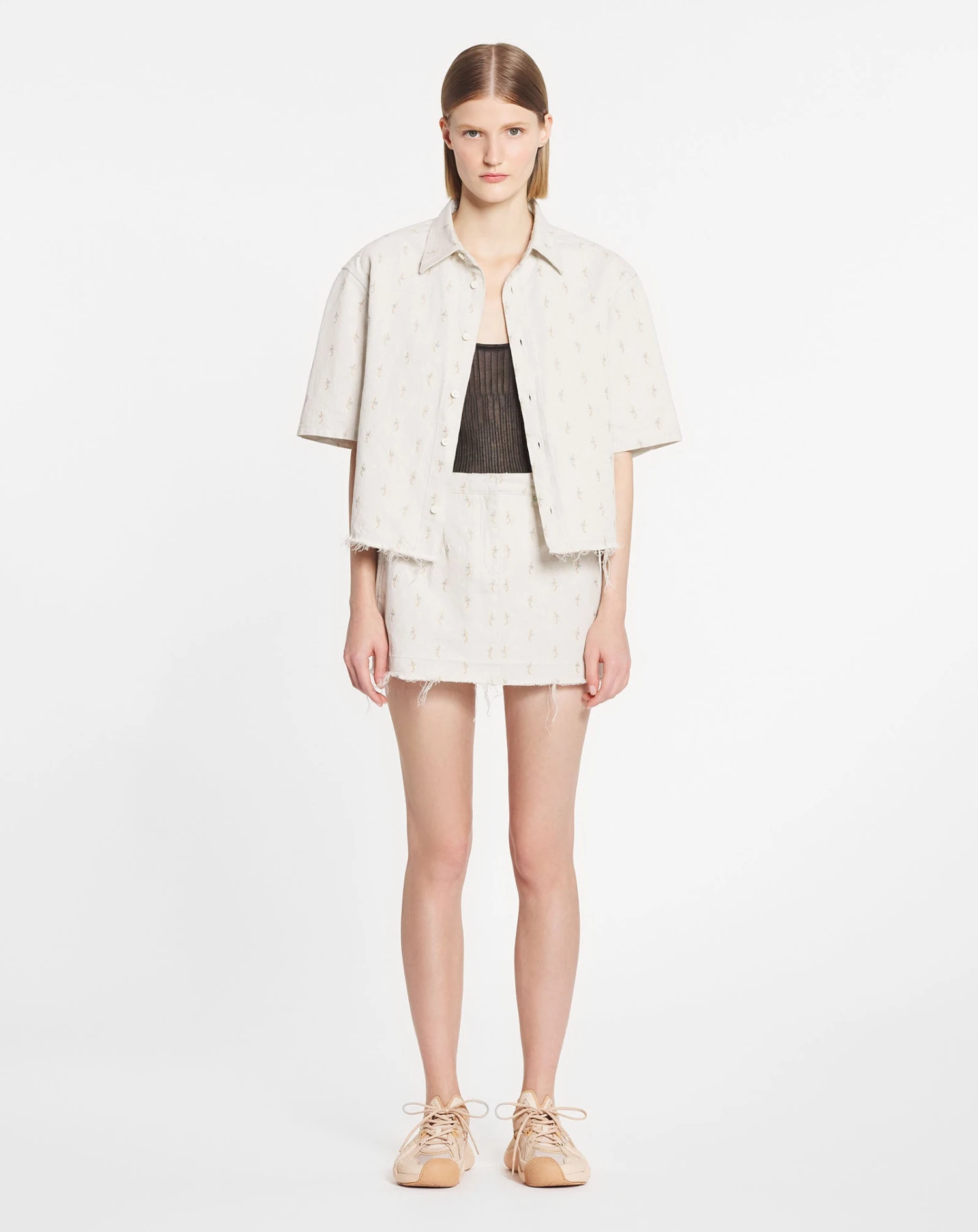 Lanvin DENIM MINI SKIRT WITH EMBROIDERY 4 Lanvin DENIM MINI SKIRT WITH EMBROIDERY - Image 2