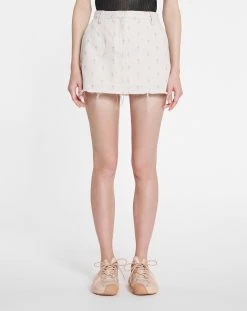 Lanvin DENIM MINI SKIRT WITH EMBROIDERY 9 Lanvin DENIM MINI SKIRT WITH EMBROIDERY -Lanvin Fashion rw st0203 d061 e2302 c