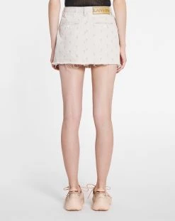 Lanvin DENIM MINI SKIRT WITH EMBROIDERY 10 Lanvin DENIM MINI SKIRT WITH EMBROIDERY -Lanvin Fashion rw st0203 d061 e2302 d