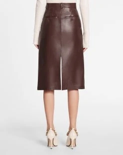 Lanvin STRAIGHT LEATHER MIDI SKIRT -Lanvin Fashion rw st0205 l047 a23652 d a0b3daac 77d1 4182 82eb 4b3544417caa