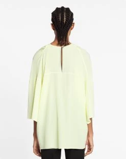Lanvin ROUND NECK SS BLOUSE IN SILK -Lanvin Fashion rw to0004 4868 p2387d