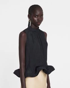 Lanvin SLEEVELESS JACQUARD CHARMEUSE TOP -Lanvin Fashion rw to0010 5642 e2310 c f507e4d9 8dc0 4349 afca e8e4fdce44d3