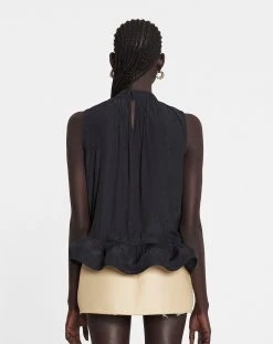 Lanvin SLEEVELESS JACQUARD CHARMEUSE TOP -Lanvin Fashion rw to0010 5642 e2310 d 1db8a6df 1d11 4e66 8025 551ea91efff0