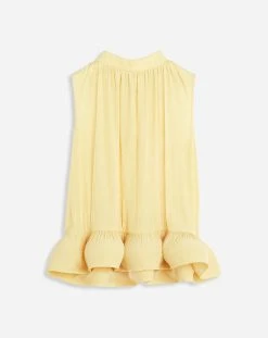 Lanvin SLEEVELESS JACQUARD CHARMEUSE TOP