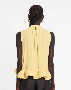 Lanvin SLEEVELESS JACQUARD CHARMEUSE TOP -Lanvin Fashion rw to0010 5642 e23810 d