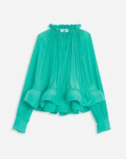Lanvin CHARMEUSE BLOUSE WITH LONG SLEEVES