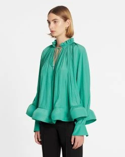 Lanvin CHARMEUSE BLOUSE WITH LONG SLEEVES -Lanvin Fashion rw to0015 4778 a23461 c