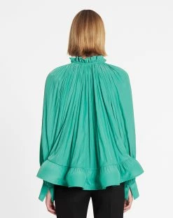 Lanvin CHARMEUSE BLOUSE WITH LONG SLEEVES -Lanvin Fashion rw to0015 4778 a23461 d