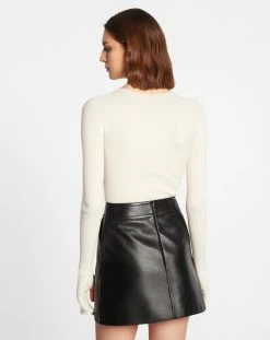 Lanvin CASHMERE AND SILK LONG-SLEEVE TOP -Lanvin Fashion rw to0020 k008 a2202d