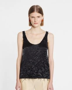 Lanvin CRINKLED SATIN TANK 10 Lanvin CRINKLED SATIN TANK -Lanvin Fashion rw to0027 5660 e2310 c 1