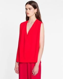 Lanvin SLEEVELESS V NECK TOP -Lanvin Fashion rw to0106 5609 p2337c