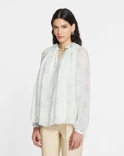 Lanvin LONG-SLEEVE PRINTED CREPE BLOUSE -Lanvin Fashion rw to0114 5672 e23401 c