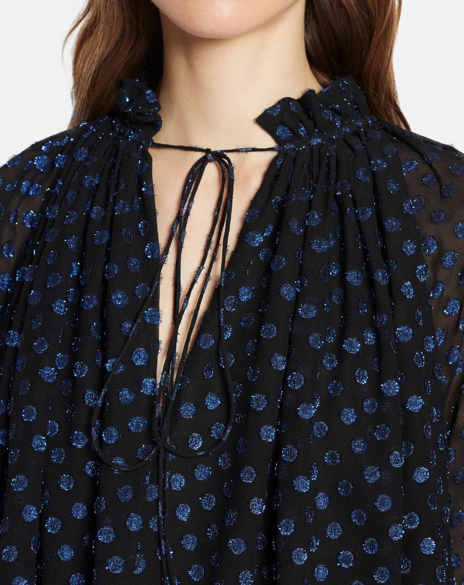 Lanvin LONG SLEEVE PRINTED CHARMEUSE BLOUSE 7 Lanvin LONG SLEEVE PRINTED CHARMEUSE BLOUSE - Image 5