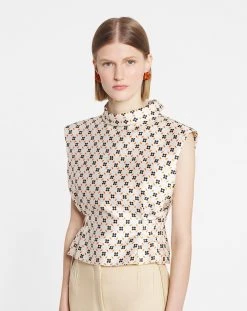 Lanvin PRINTED FLORAL SLEEVELESS TOP -Lanvin Fashion rw to0305 5683 e23002 c 062faebd 03f5 4c04 82c1 53f4436c35cd