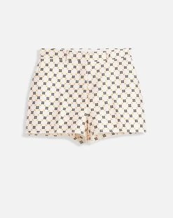 Lanvin PRINTED SATIN MINI SHORTS