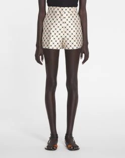Lanvin PRINTED SATIN MINI SHORTS -Lanvin Fashion rw tr0216 5683 e23002 c a0e0d42a 2a88 44c5 95e8 eb5d4113fc92