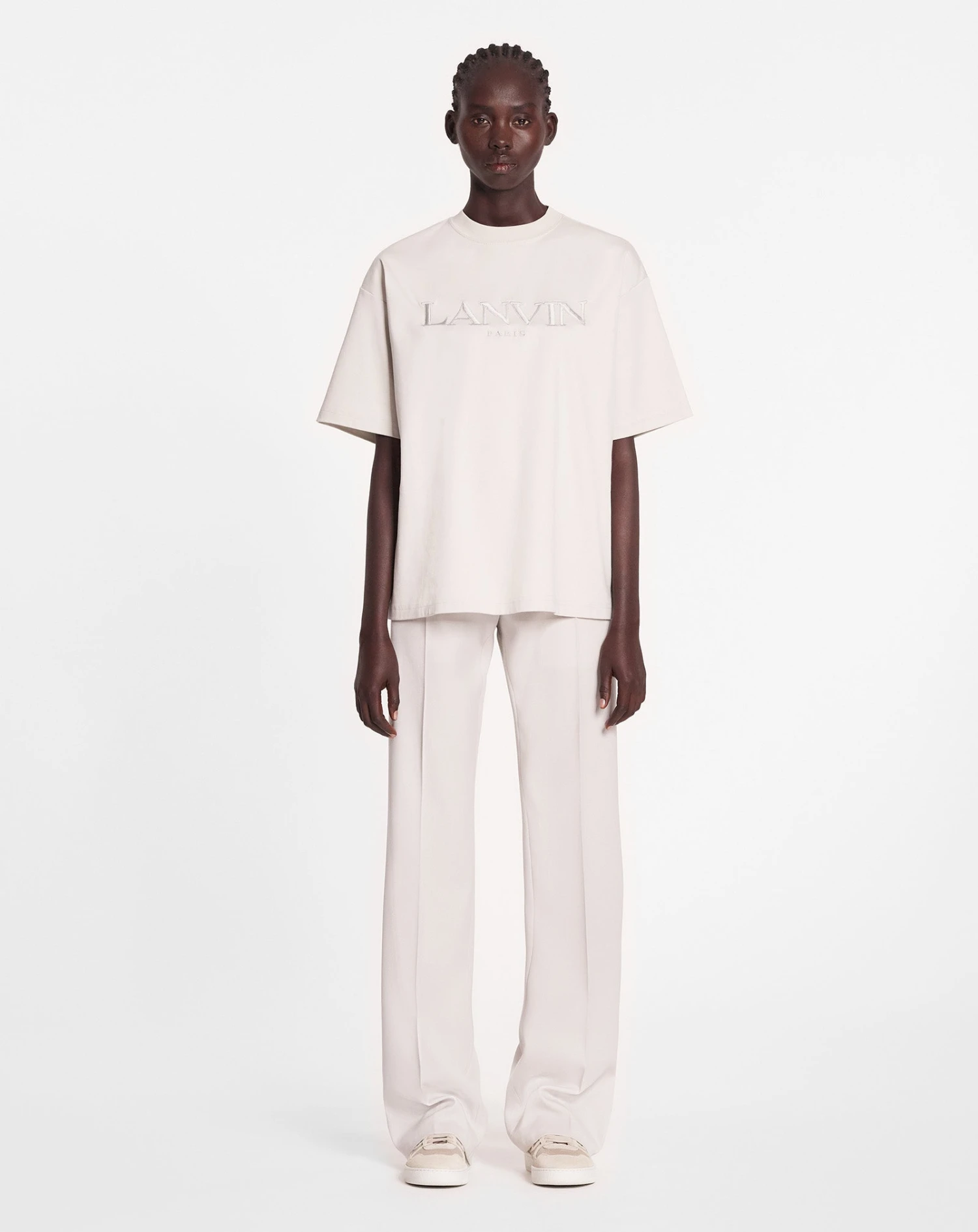 OVERSIZED LANVIN PARIS EMBROIDERED T-SHIRT 4 OVERSIZED LANVIN PARIS EMBROIDERED T-SHIRT - Image 2