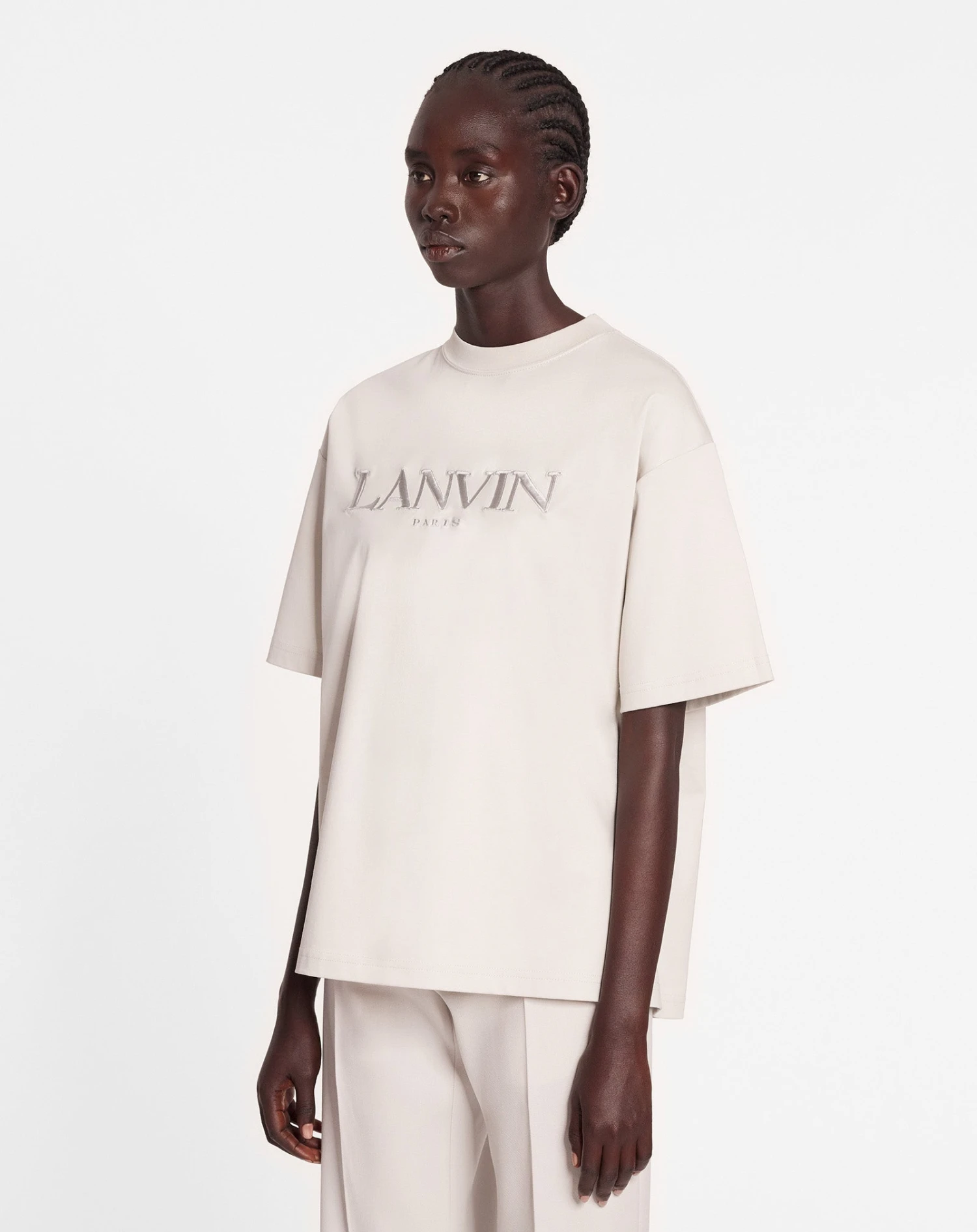 OVERSIZED LANVIN PARIS EMBROIDERED T-SHIRT 5 OVERSIZED LANVIN PARIS EMBROIDERED T-SHIRT - Image 3