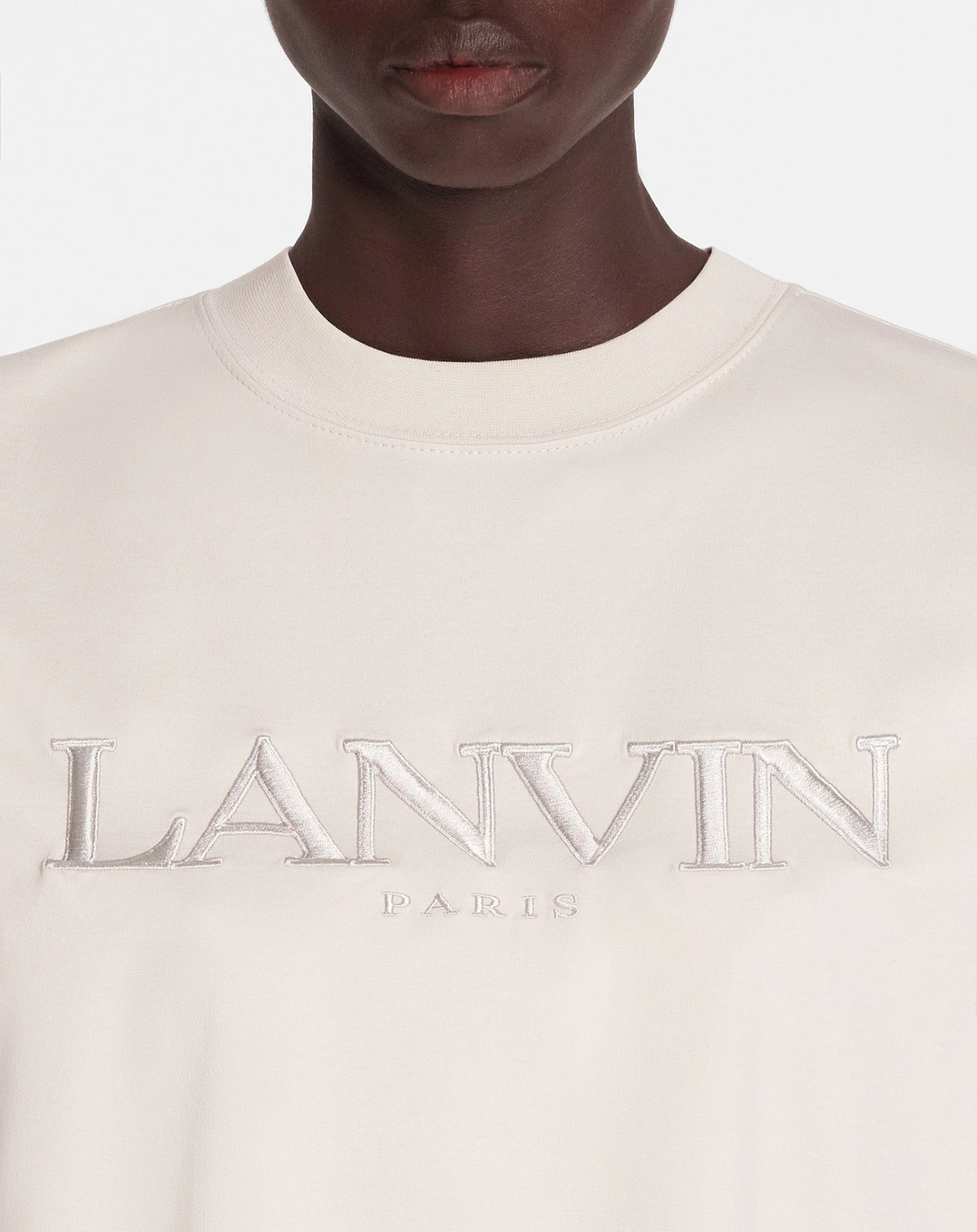 OVERSIZED LANVIN PARIS EMBROIDERED T-SHIRT 7 OVERSIZED LANVIN PARIS EMBROIDERED T-SHIRT - Image 5
