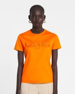 CLASSIC LANVIN PARIS EMBROIDERED T-SHIRT -Lanvin Fashion rw ts0030 j208 e2395 c db2be826 2d84 4ca7 860d b22c9ec01668