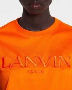 CLASSIC LANVIN PARIS EMBROIDERED T-SHIRT -Lanvin Fashion rw ts0030 j208 e2395 e 5d179efc 507a 4ee4 a665 3ad88430f2d7