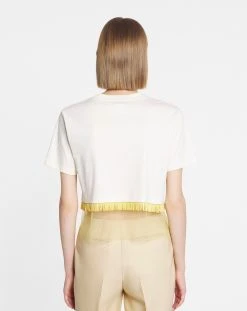 Lanvin CROPPED T-SHIRT WITH EMBROIDERY -Lanvin Fashion rw ts9012 j010 e23012 d