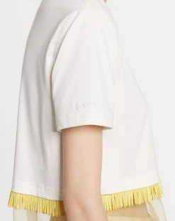 Lanvin CROPPED T-SHIRT WITH EMBROIDERY -Lanvin Fashion rw ts9012 j010 e23012 f